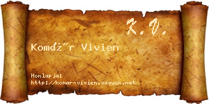 Komár Vivien névjegykártya